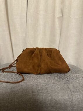 Banana Republic Brown Suede Drawstring Crossbody